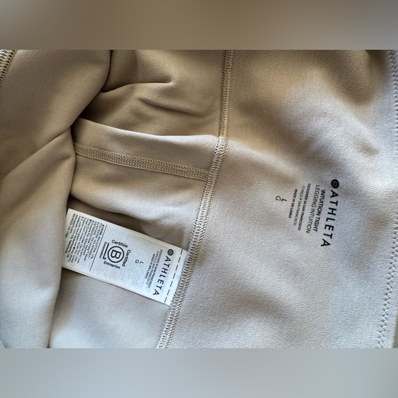 NWT Athleta Intuition Ultra High Rise Cotton Legging in Ecru - Picture 4 of 12